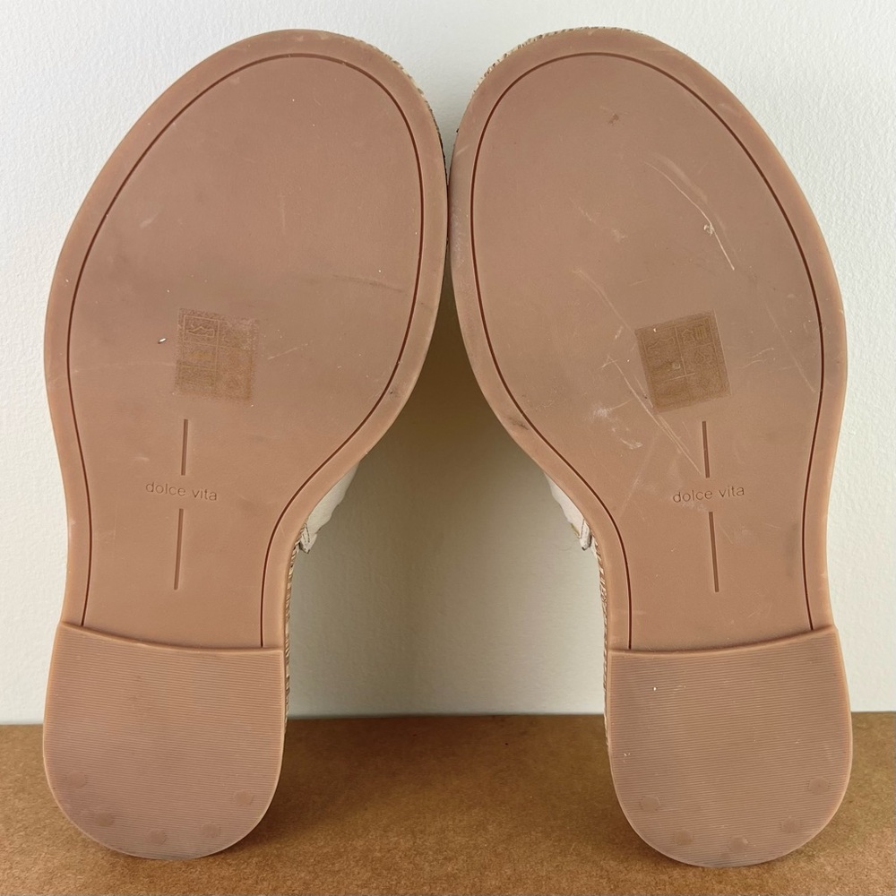 NEW DOLCE VITA BEIGE ESPADRILLE PLATFORM SANDALS - Picture 12 of 13